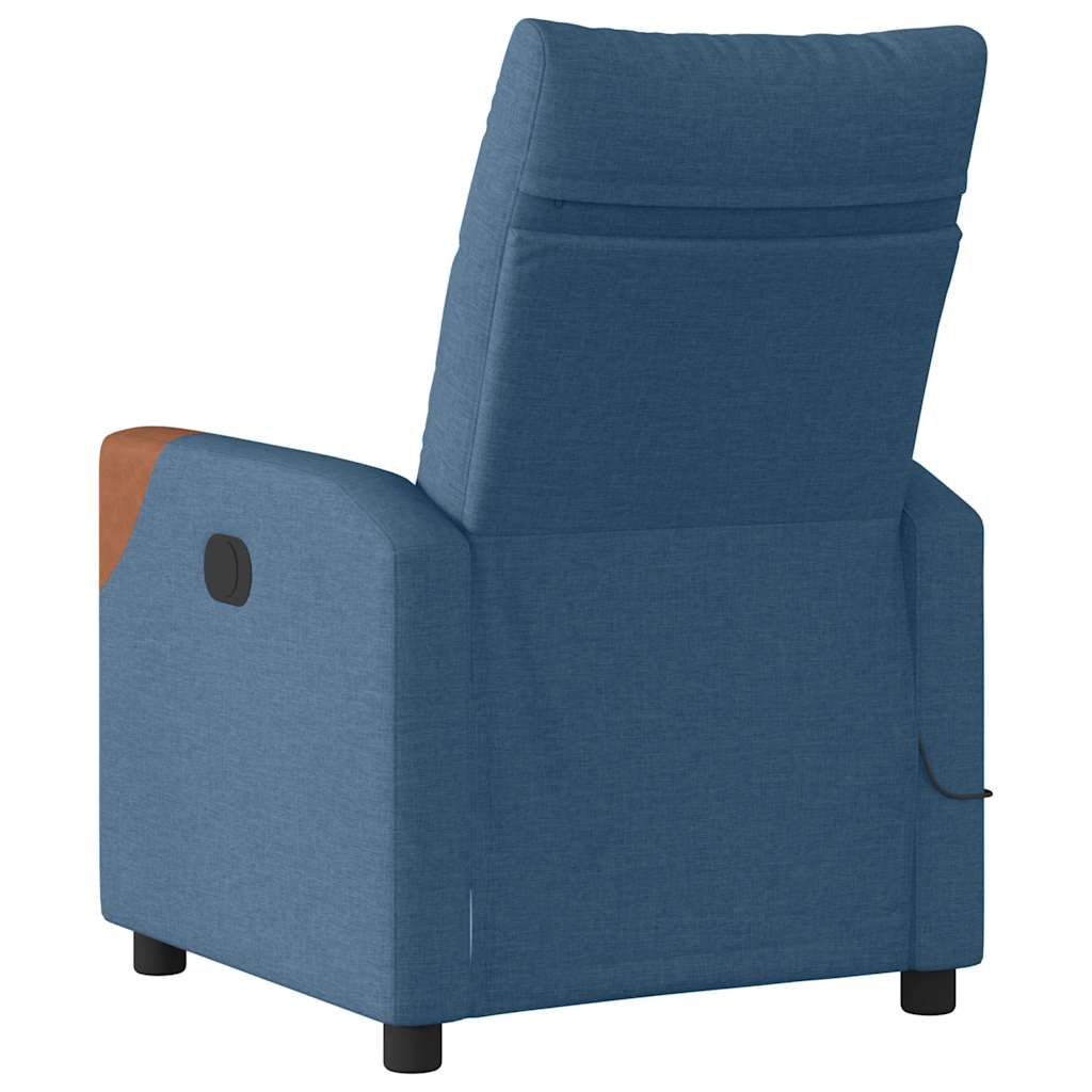Fauteuil inclinable de massage Bleu Tissu - XIOS