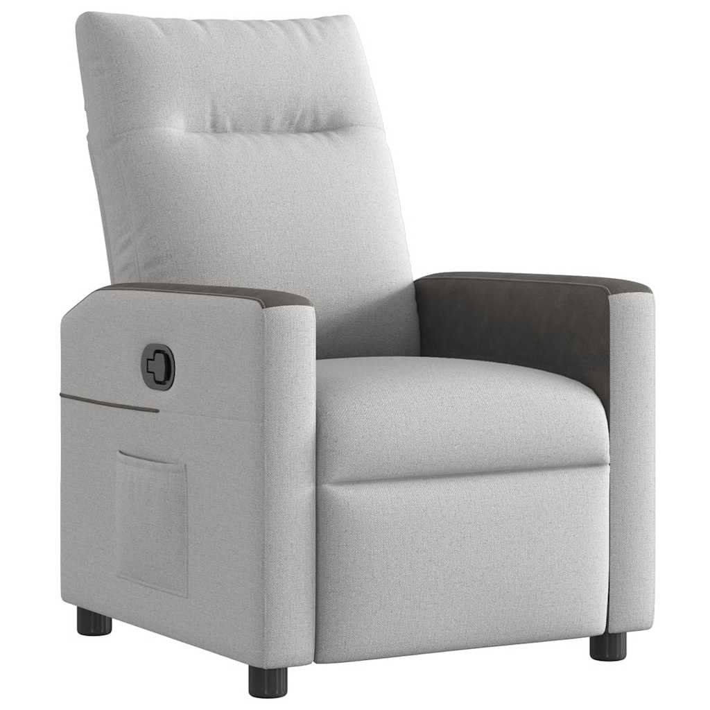 Fauteuil inclinable gris nuage tissu - XIOS