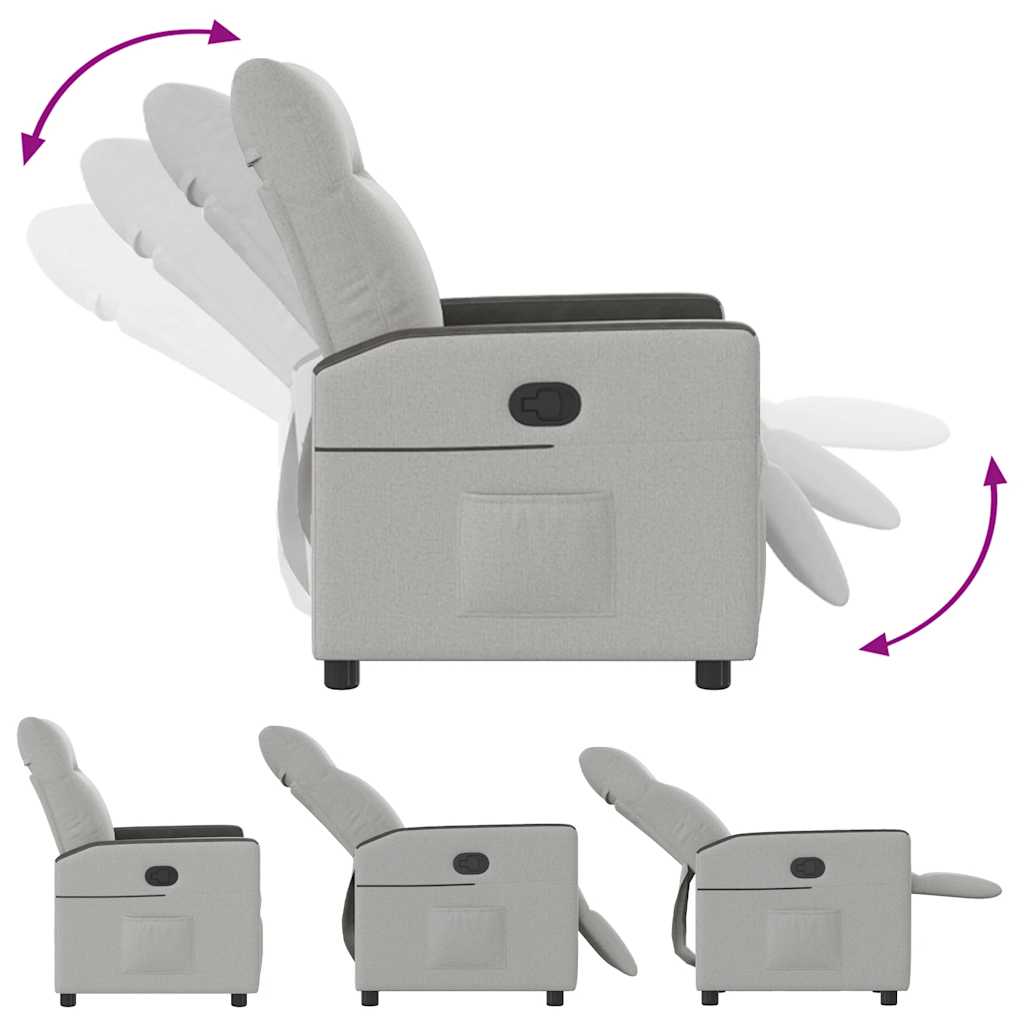 Fauteuil inclinable gris nuage tissu - XIOS