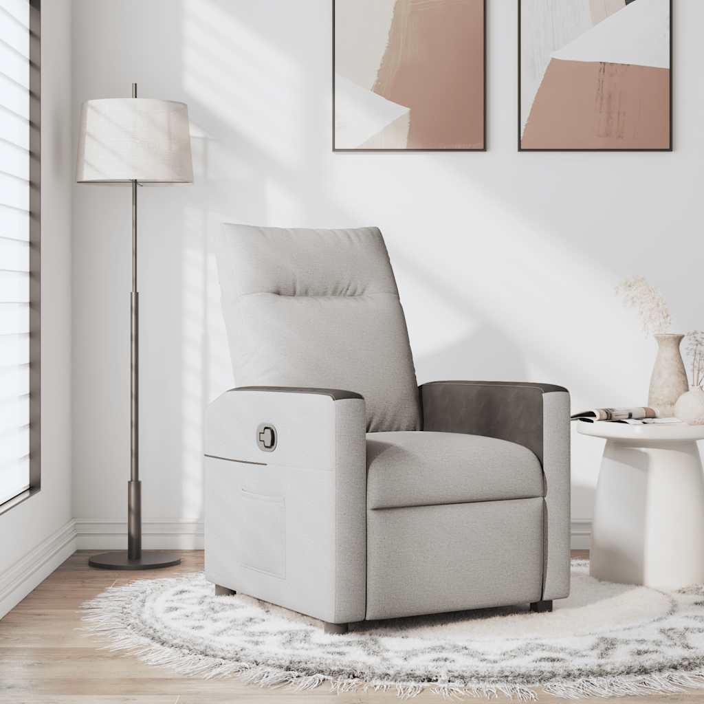 Fauteuil inclinable gris nuage tissu - XIOS