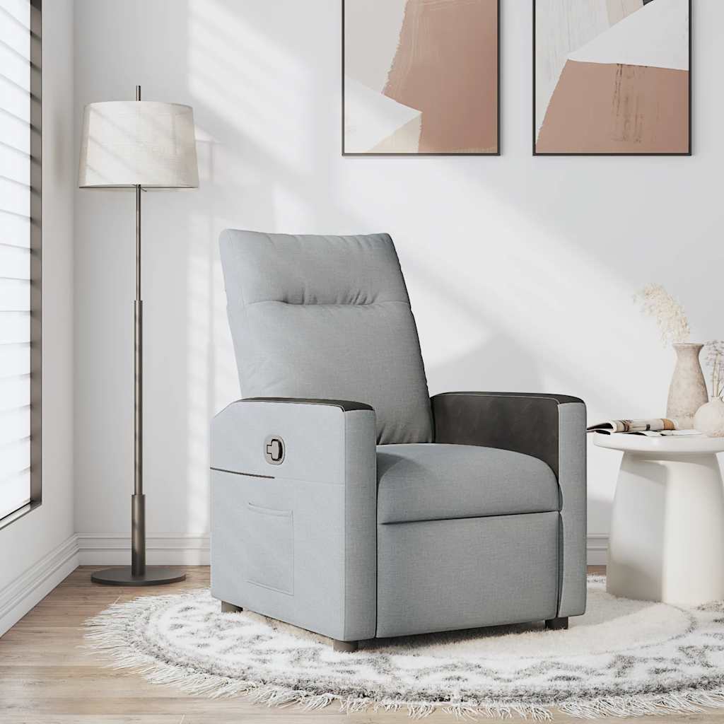 Fauteuil inclinable Gris clair Tissu - XIOS