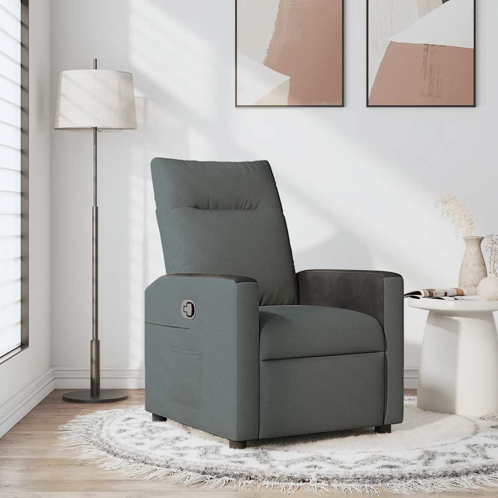 Fauteuil inclinable Gris foncé Tissu - XIOS