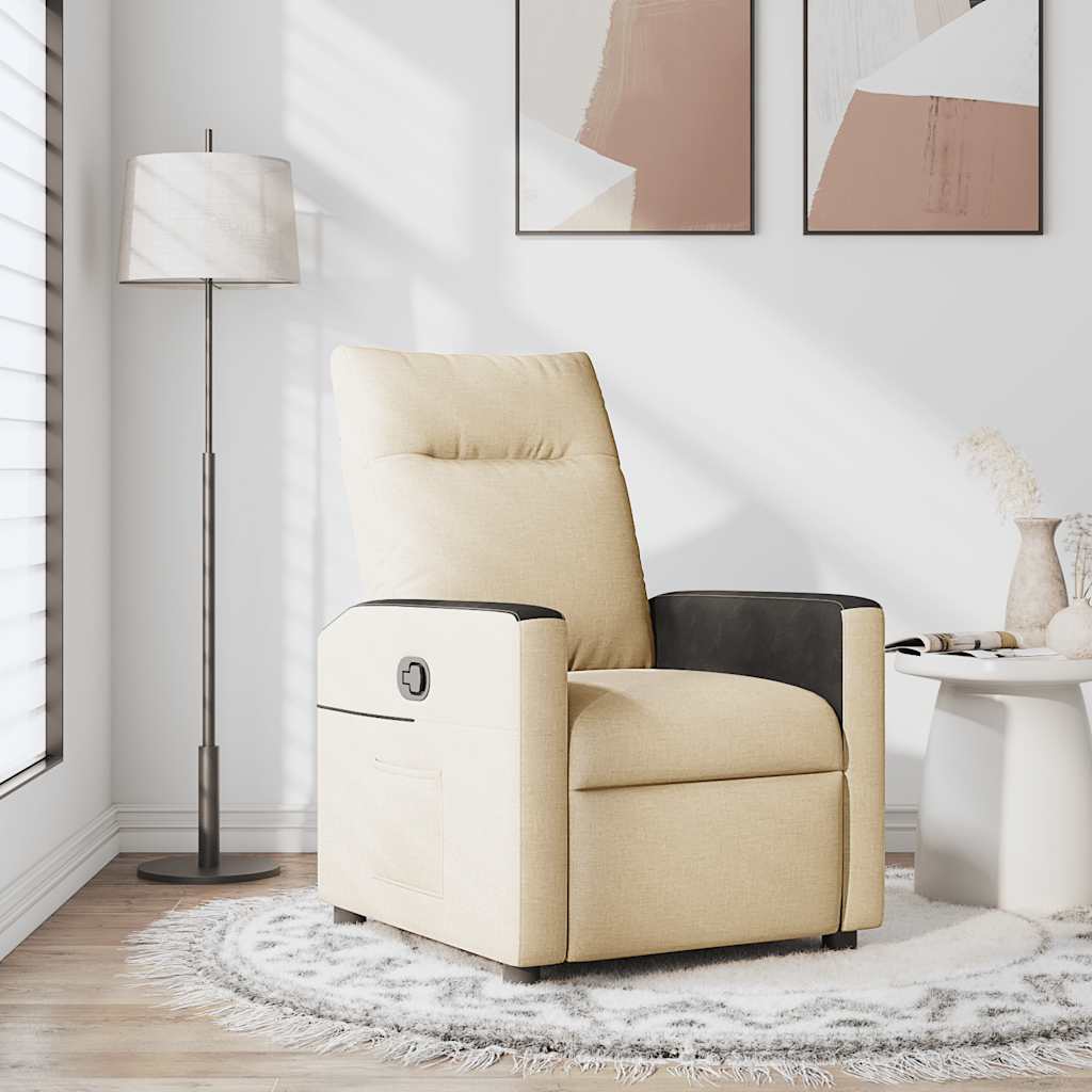 Fauteuil inclinable Crème Tissu - XIOS