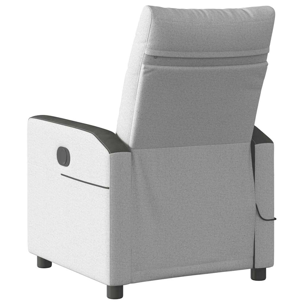 Fauteuil de massage inclinable gris nuage tissu - XIOS