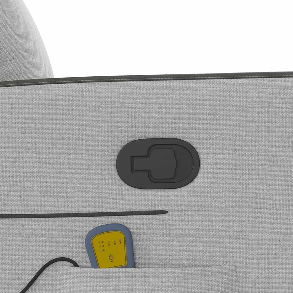 Fauteuil de massage inclinable gris nuage tissu - XIOS