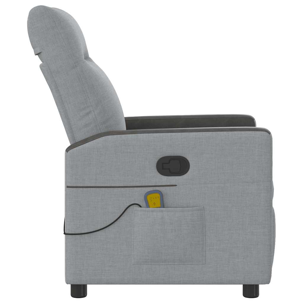 Fauteuil de massage inclinable Gris clair Tissu - XIOS