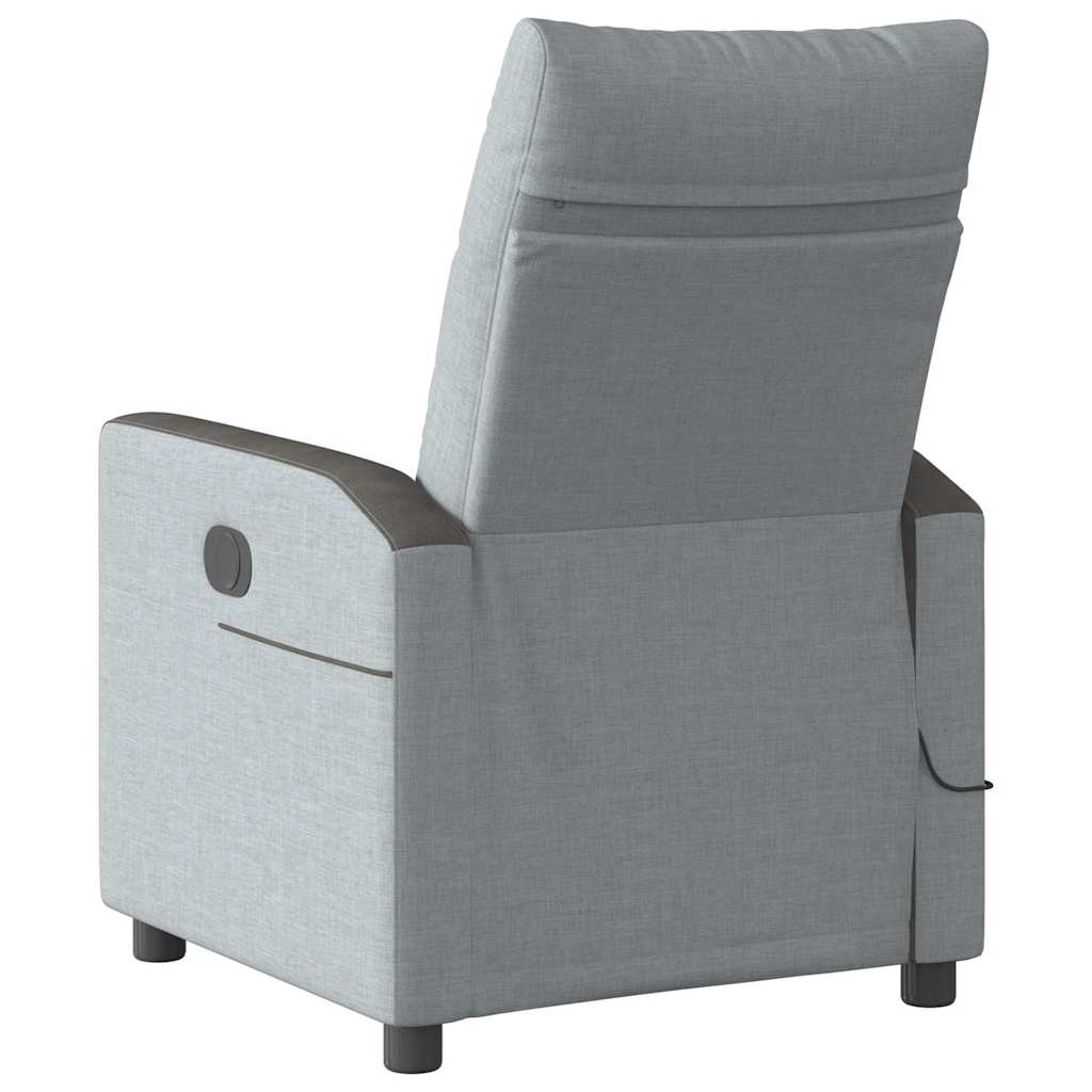 Fauteuil de massage inclinable Gris clair Tissu - XIOS
