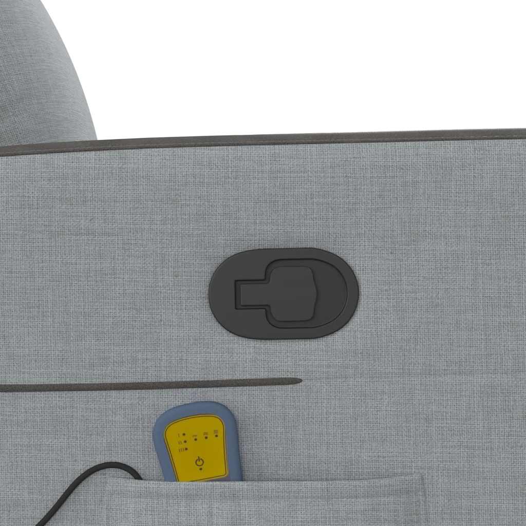 Fauteuil de massage inclinable Gris clair Tissu - XIOS