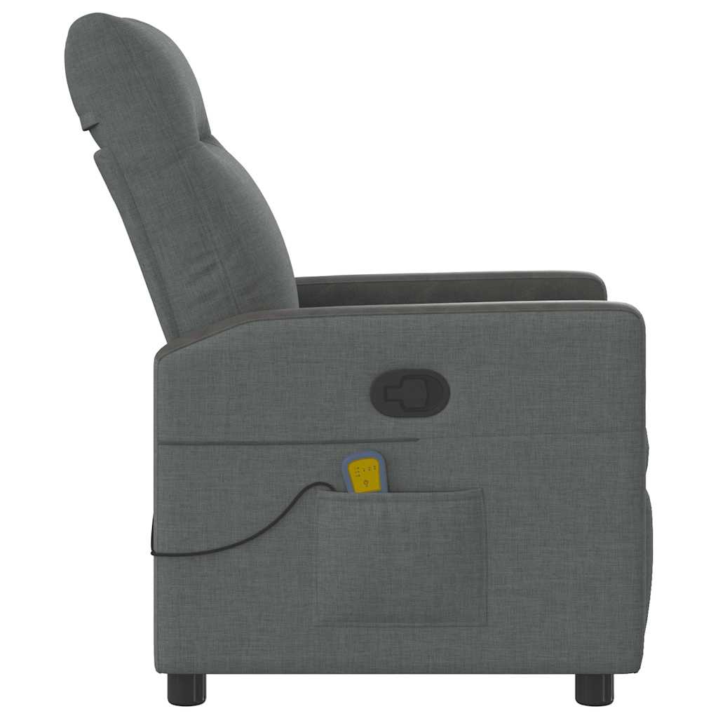 Fauteuil de massage inclinable Gris foncé Tissu - XIOS