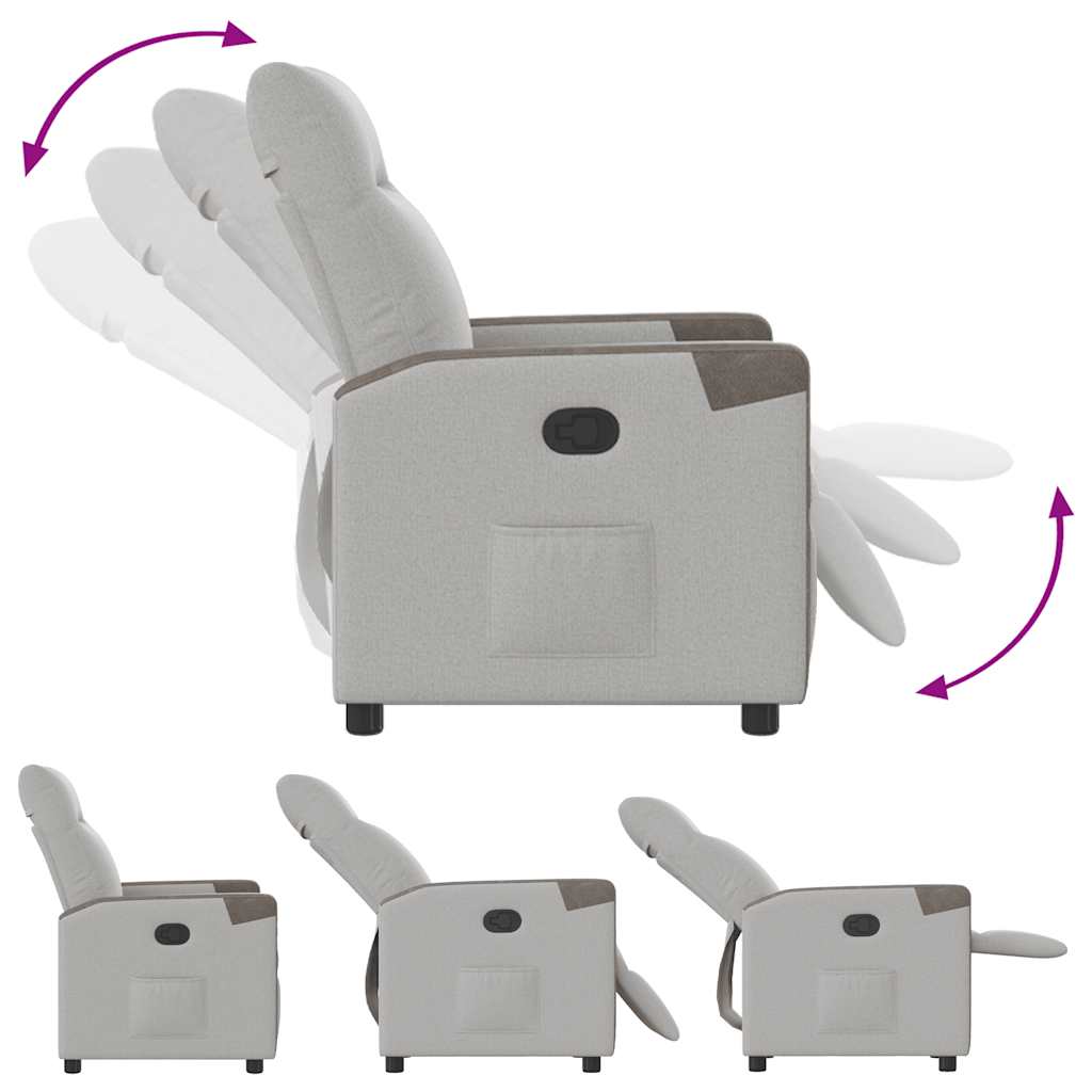 Fauteuil inclinable gris nuage tissu - XIOS