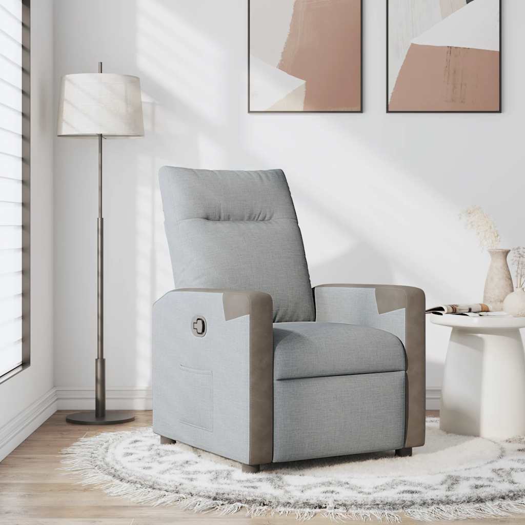 Fauteuil inclinable Gris clair Tissu - XIOS