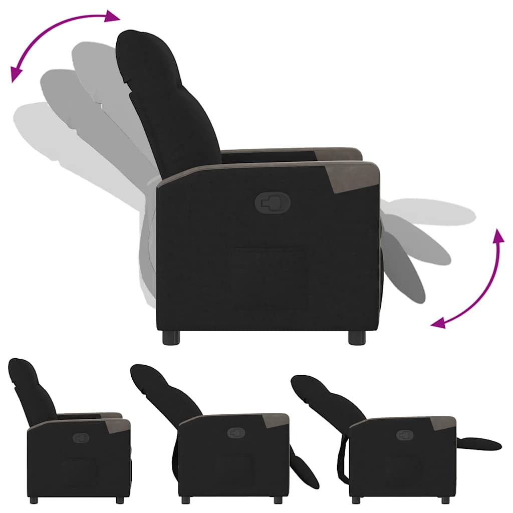 Fauteuil inclinable Noir Tissu - XIOS