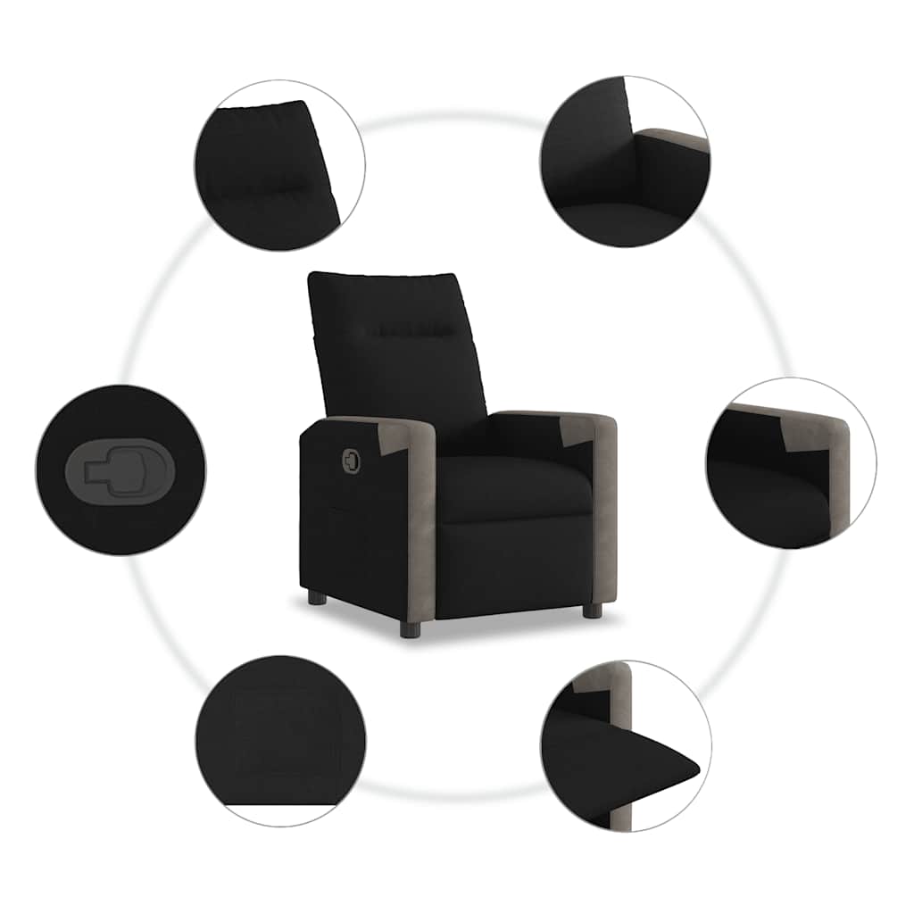 Fauteuil inclinable Noir Tissu - XIOS