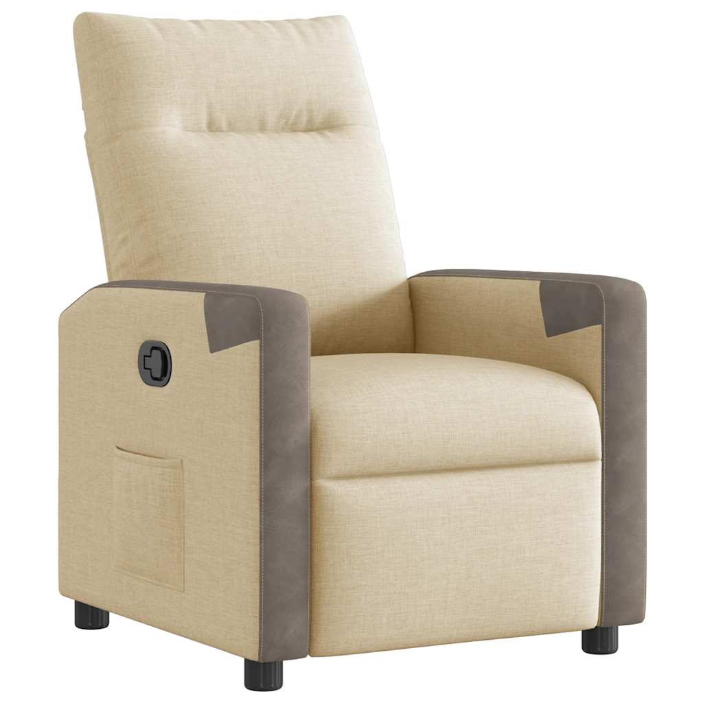 Fauteuil inclinable Crème Tissu - XIOS