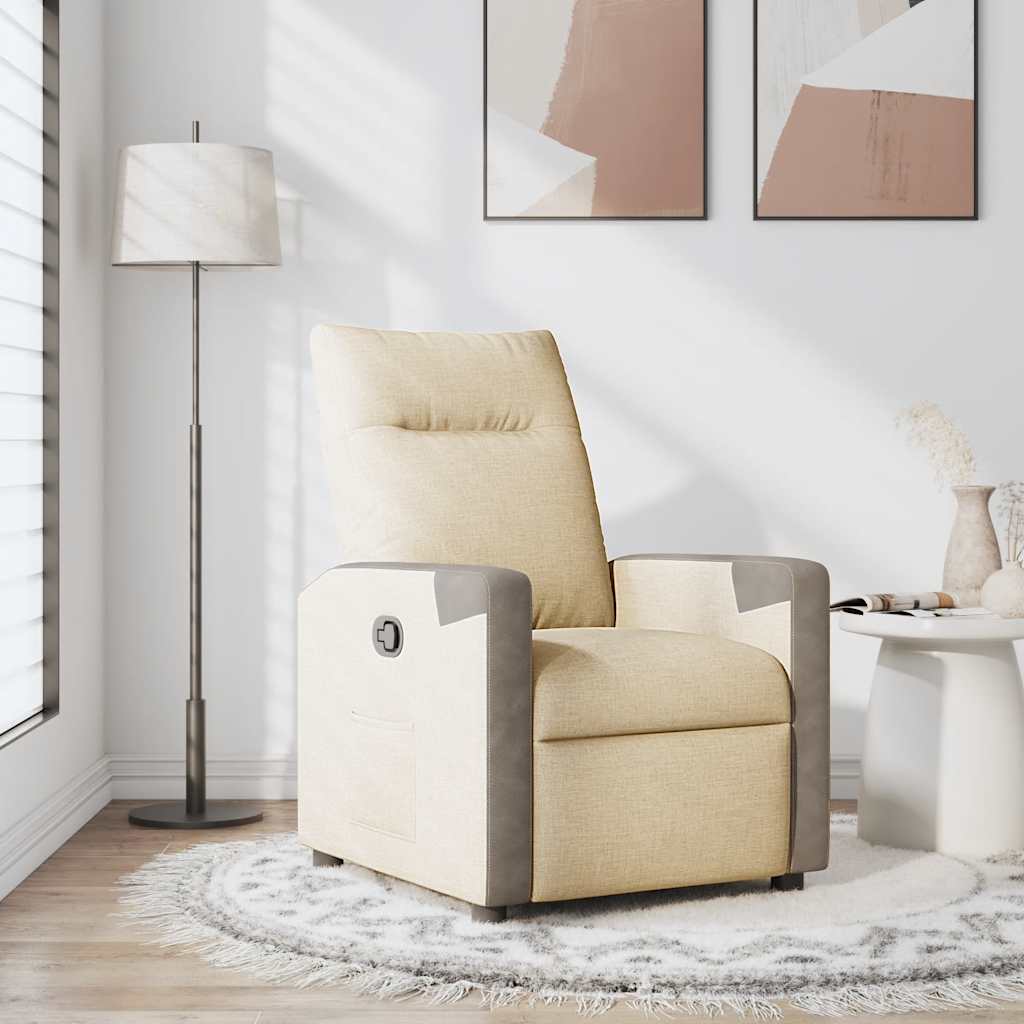 Fauteuil inclinable Crème Tissu - XIOS