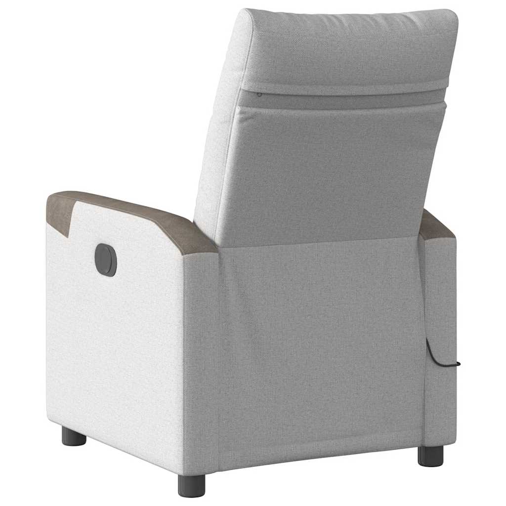 Fauteuil de massage inclinable gris nuage tissu - XIOS