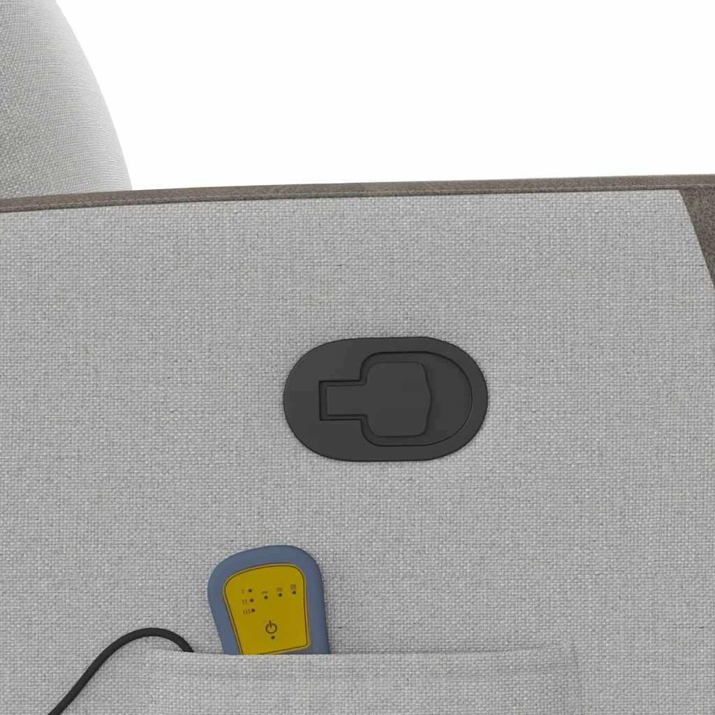 Fauteuil de massage inclinable gris nuage tissu - XIOS