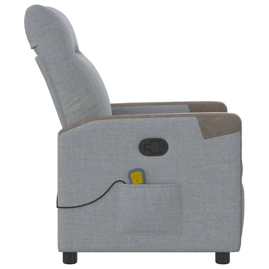 Fauteuil de massage inclinable Gris clair Tissu - XIOS