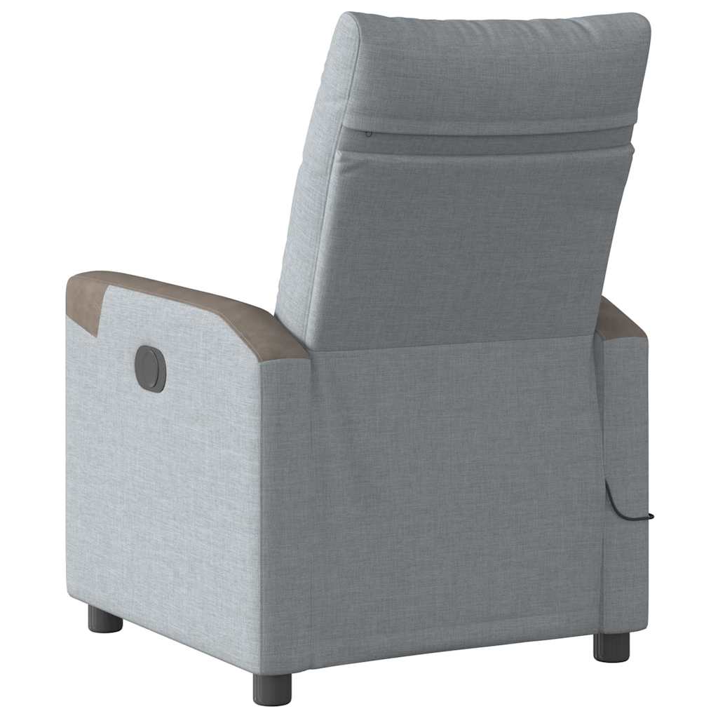 Fauteuil de massage inclinable Gris clair Tissu - XIOS
