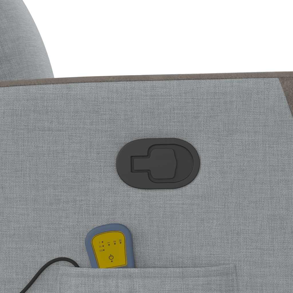 Fauteuil de massage inclinable Gris clair Tissu - XIOS