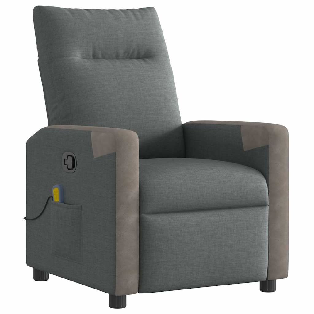 Fauteuil de massage inclinable Gris foncé Tissu - XIOS