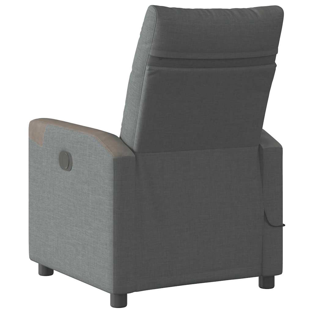 Fauteuil de massage inclinable Gris foncé Tissu - XIOS