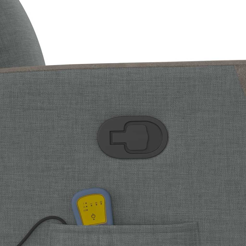 Fauteuil de massage inclinable Gris foncé Tissu - XIOS