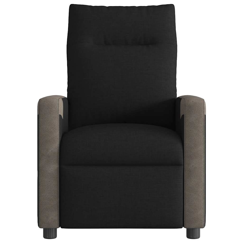 Fauteuil de massage inclinable Noir Tissu