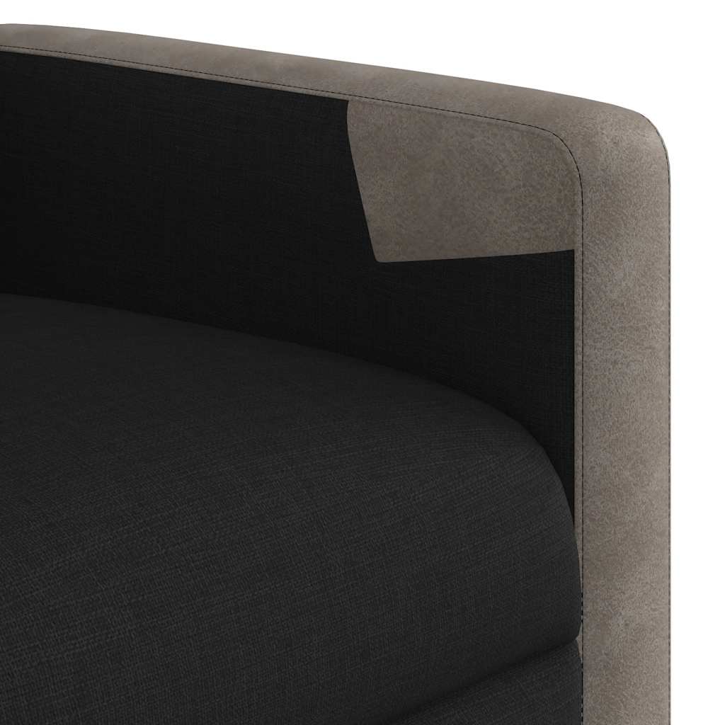 Fauteuil de massage inclinable Noir Tissu