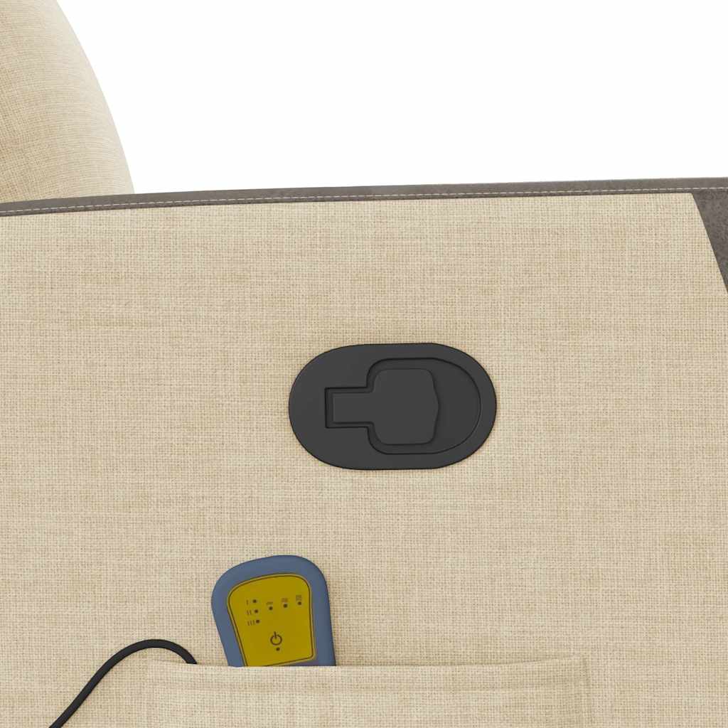 Fauteuil de massage inclinable Crème Tissu - XIOS