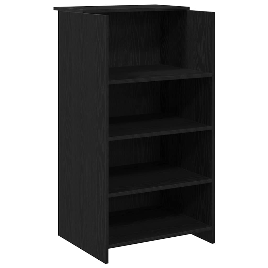 Bureau de réception noir 55x50x103,5 cm bois d'ingénierie - XIOS