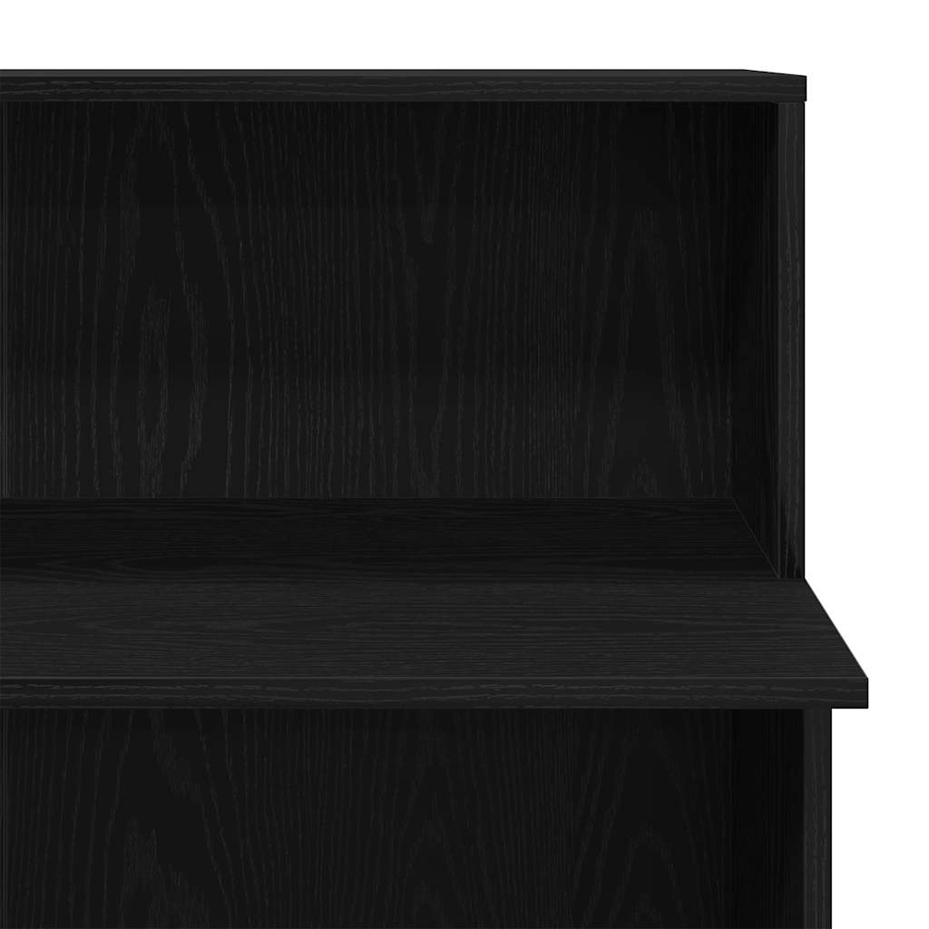 Bureau de réception noir 100x50x103,5 cm bois d'ingénierie - XIOS