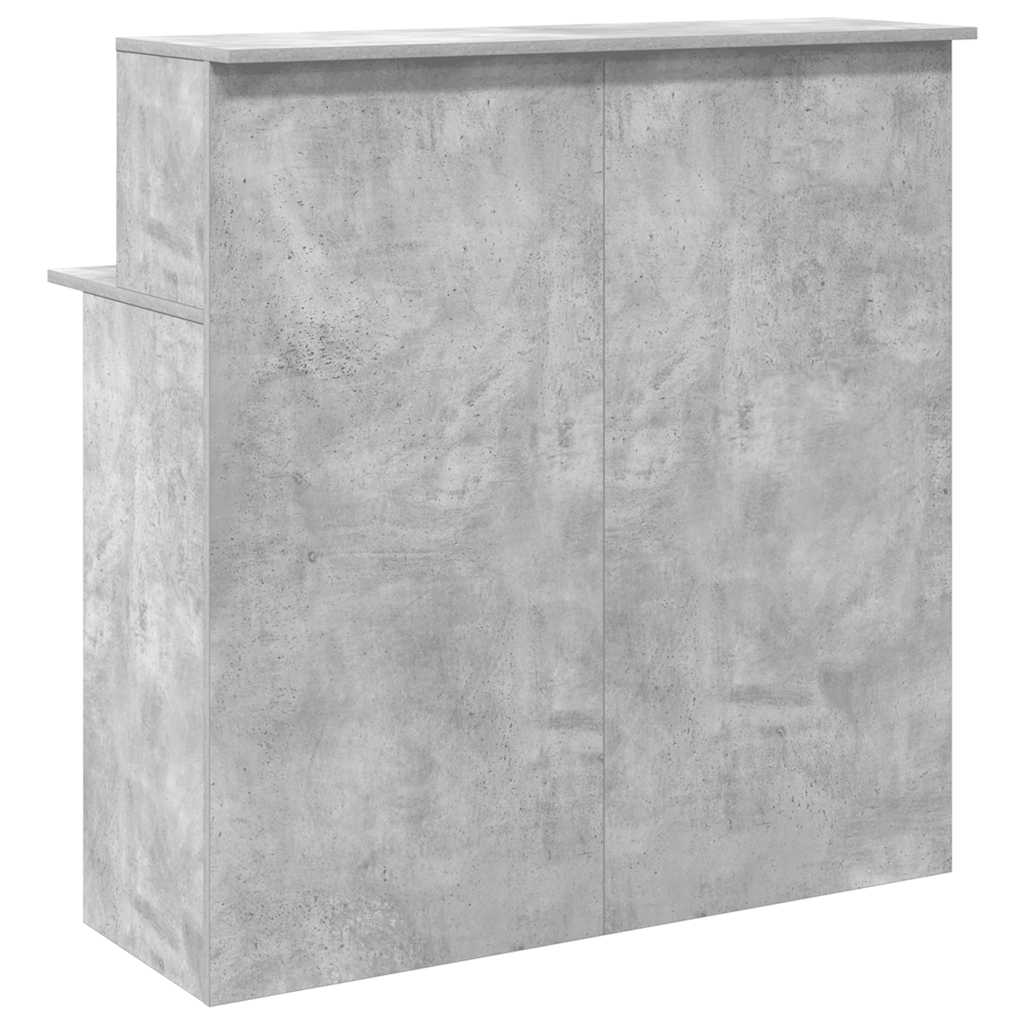 Bureau de réception gris béton 100x50x103,5cm bois d'ingénierie - XIOS