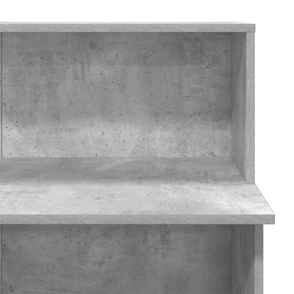 Bureau de réception gris béton 100x50x103,5cm bois d'ingénierie - XIOS