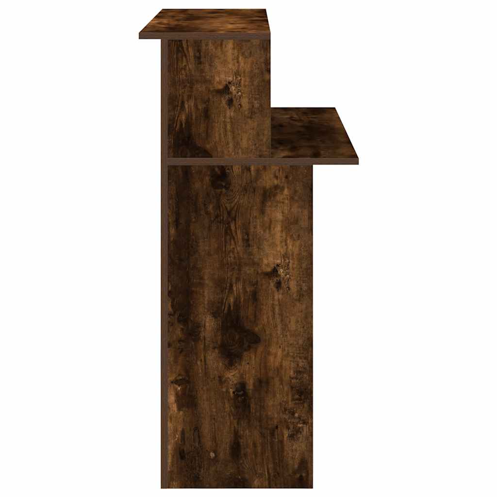 Bureau de réception chêne fumé 100x50x103,5cm bois d'ingénierie - XIOS