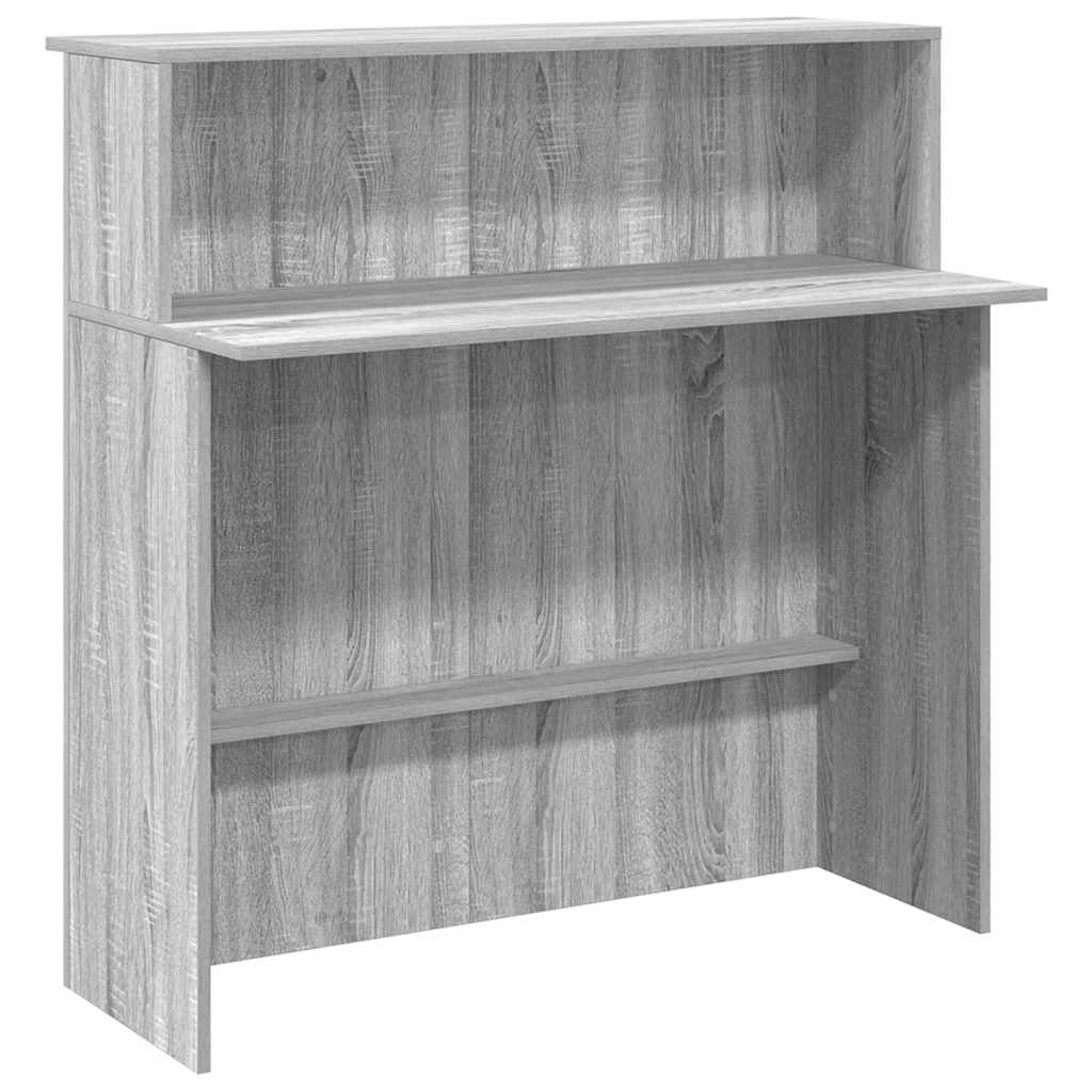 Bureau de réception sonoma gris 100x50x103,5 cm bois ingénierie - XIOS