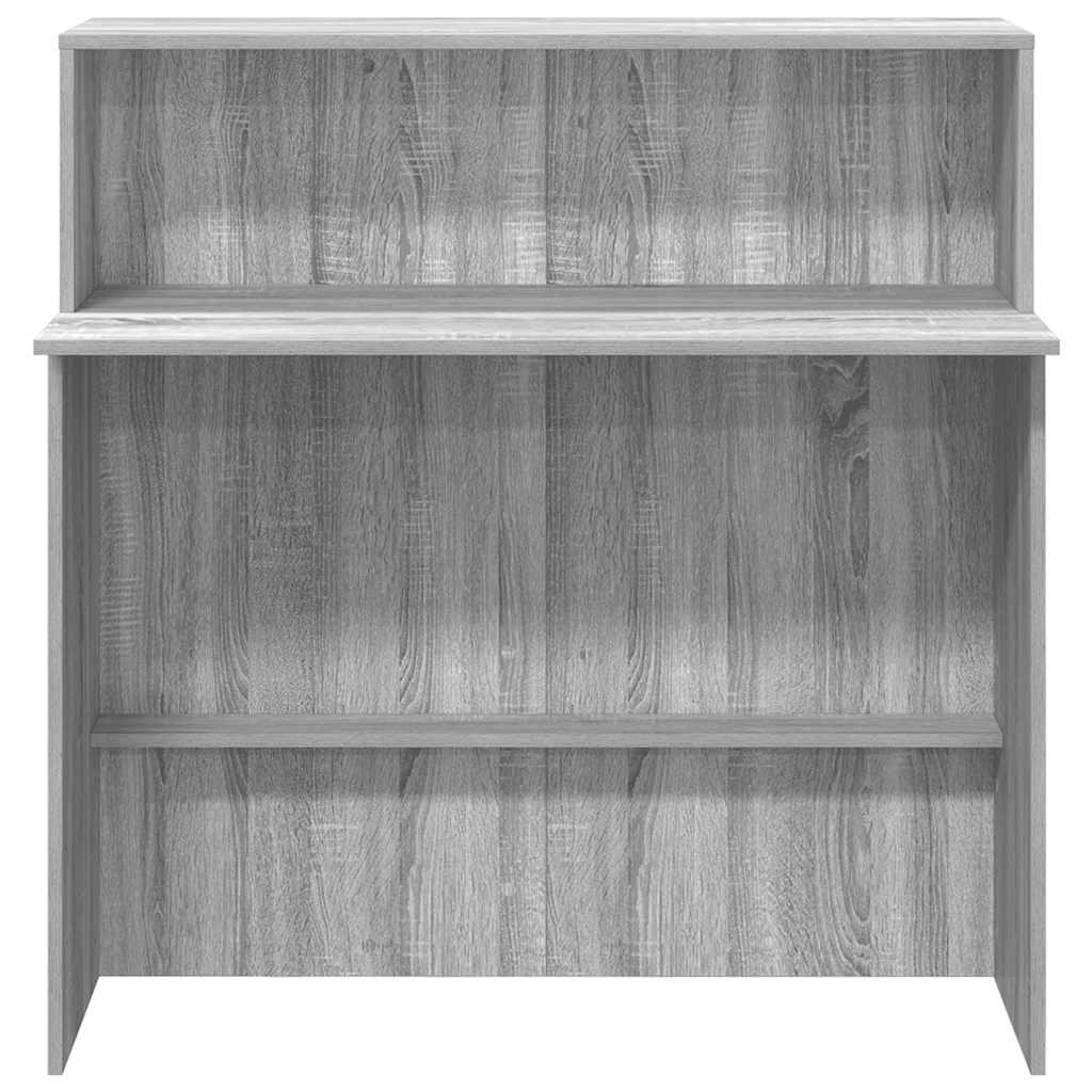 Bureau de réception sonoma gris 100x50x103,5 cm bois ingénierie - XIOS