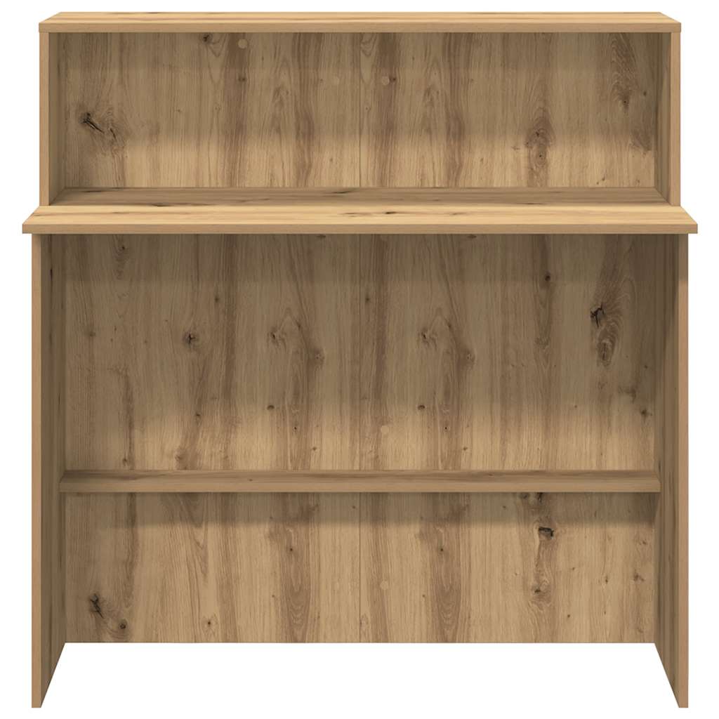 Bureau réception chêne artisanal 100x50x103,5cm bois ingénierie - XIOS