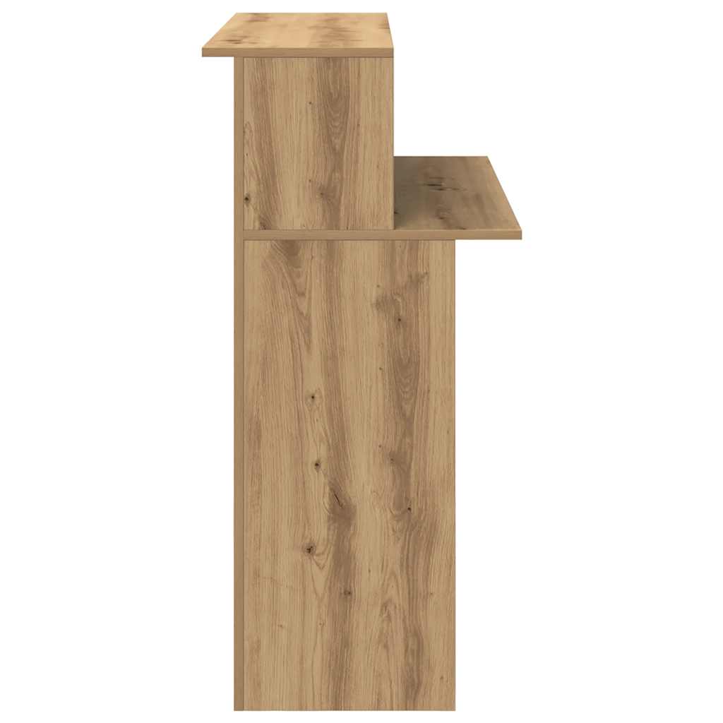 Bureau réception chêne artisanal 100x50x103,5cm bois ingénierie - XIOS