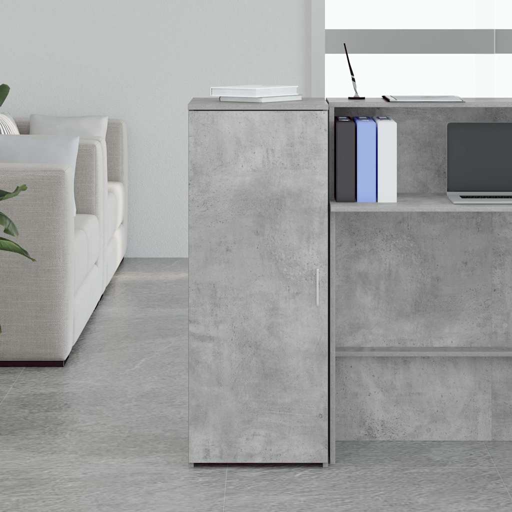 Armoire de rangement gris béton 40x45x103,5cm bois d'ingénierie - XIOS