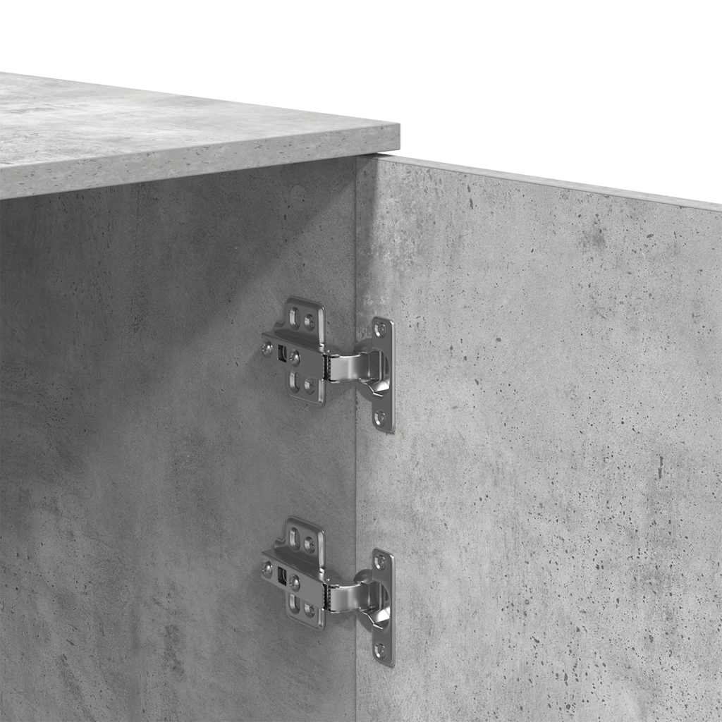 Armoire de rangement gris béton 40x45x103,5cm bois d'ingénierie - XIOS
