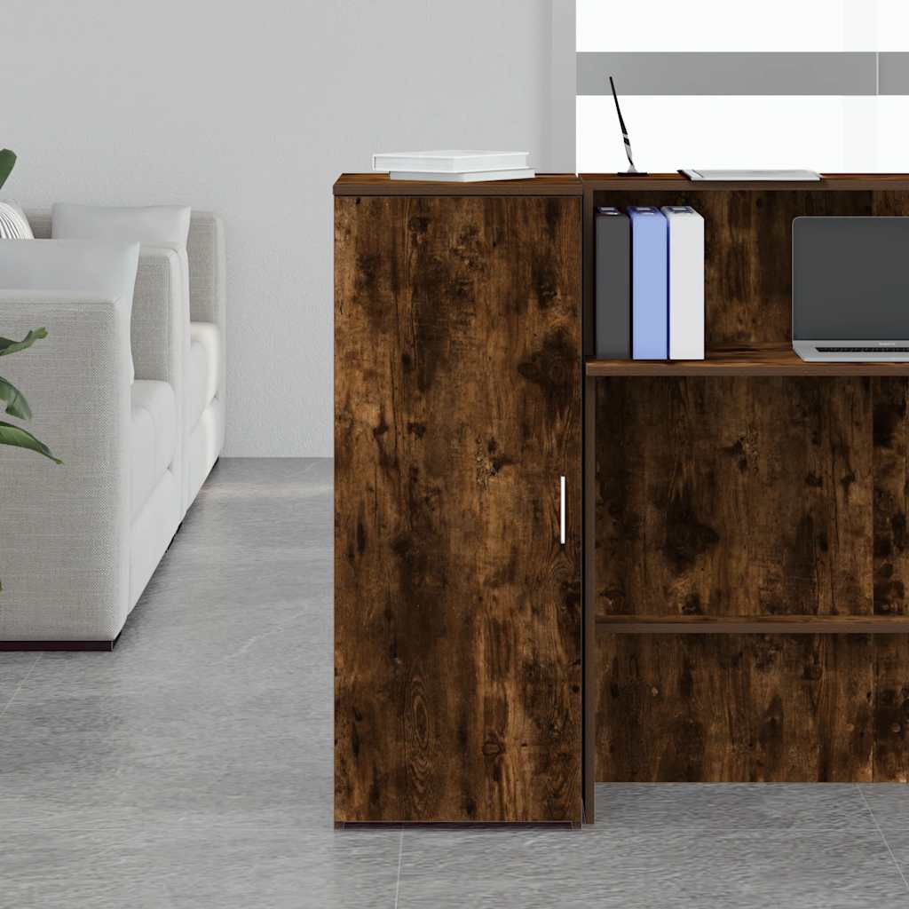 Armoire de rangement chêne fumé 40x45x103,5cm bois d'ingénierie - XIOS