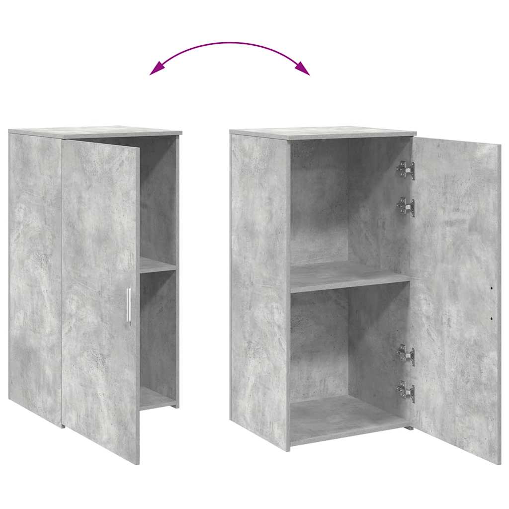 Armoire de rangement gris béton 50x45x103,5cm bois d'ingénierie - XIOS