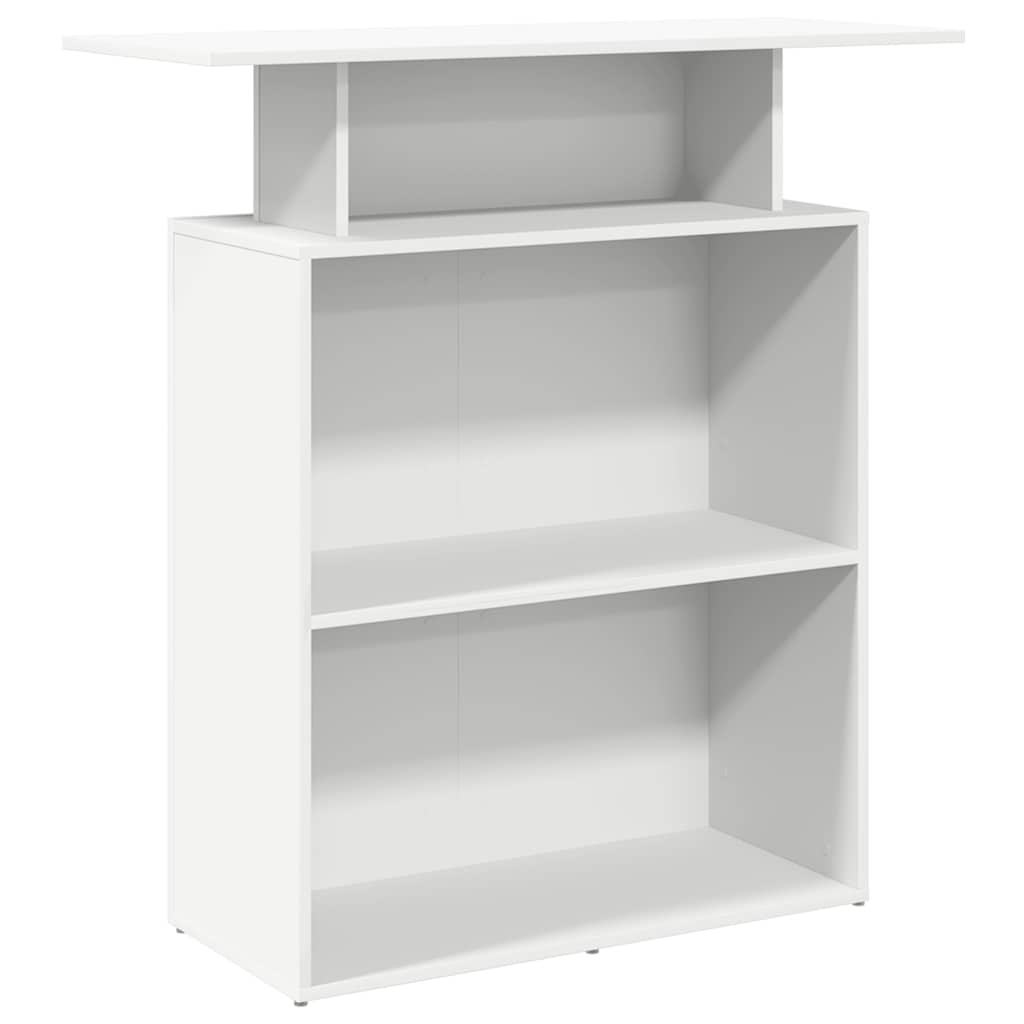 Bureau de réception blanc 100x40x104 cm bois d'ingénierie - XIOS