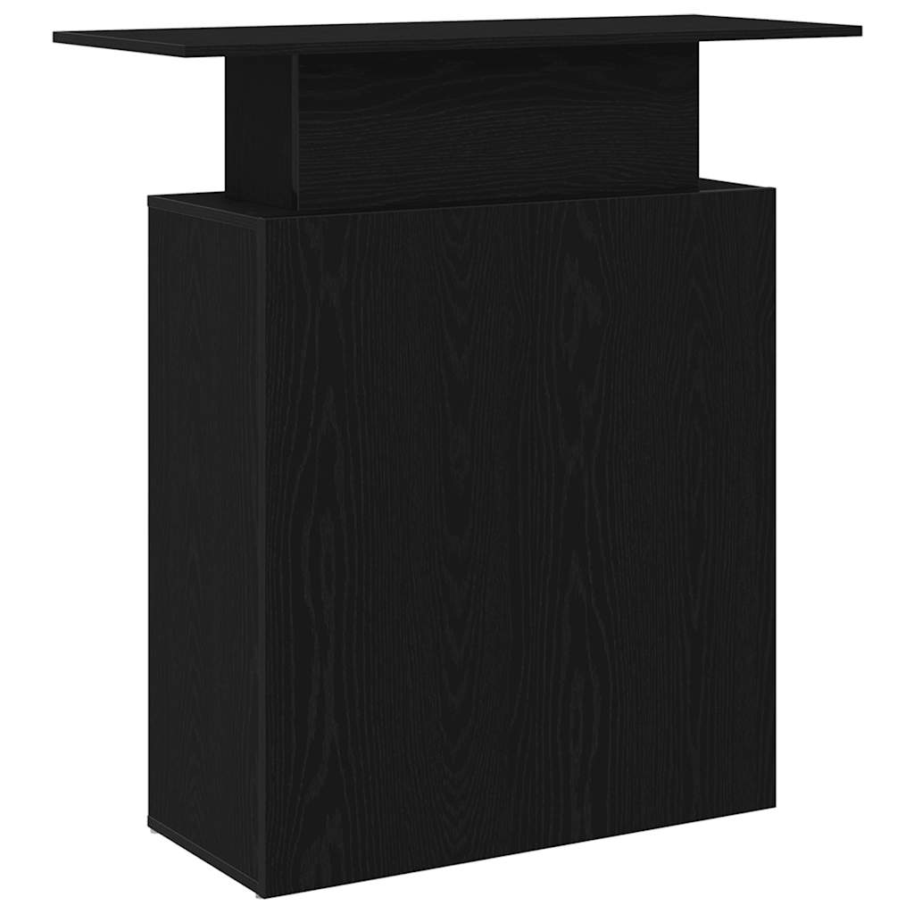 Bureau de réception noir 100x40x104 cm bois d'ingénierie - XIOS