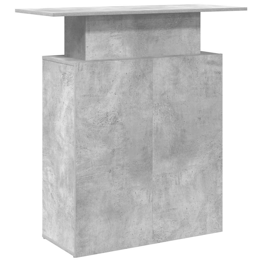 Bureau de réception gris béton 100x40x104 bois d'ingénierie - XIOS