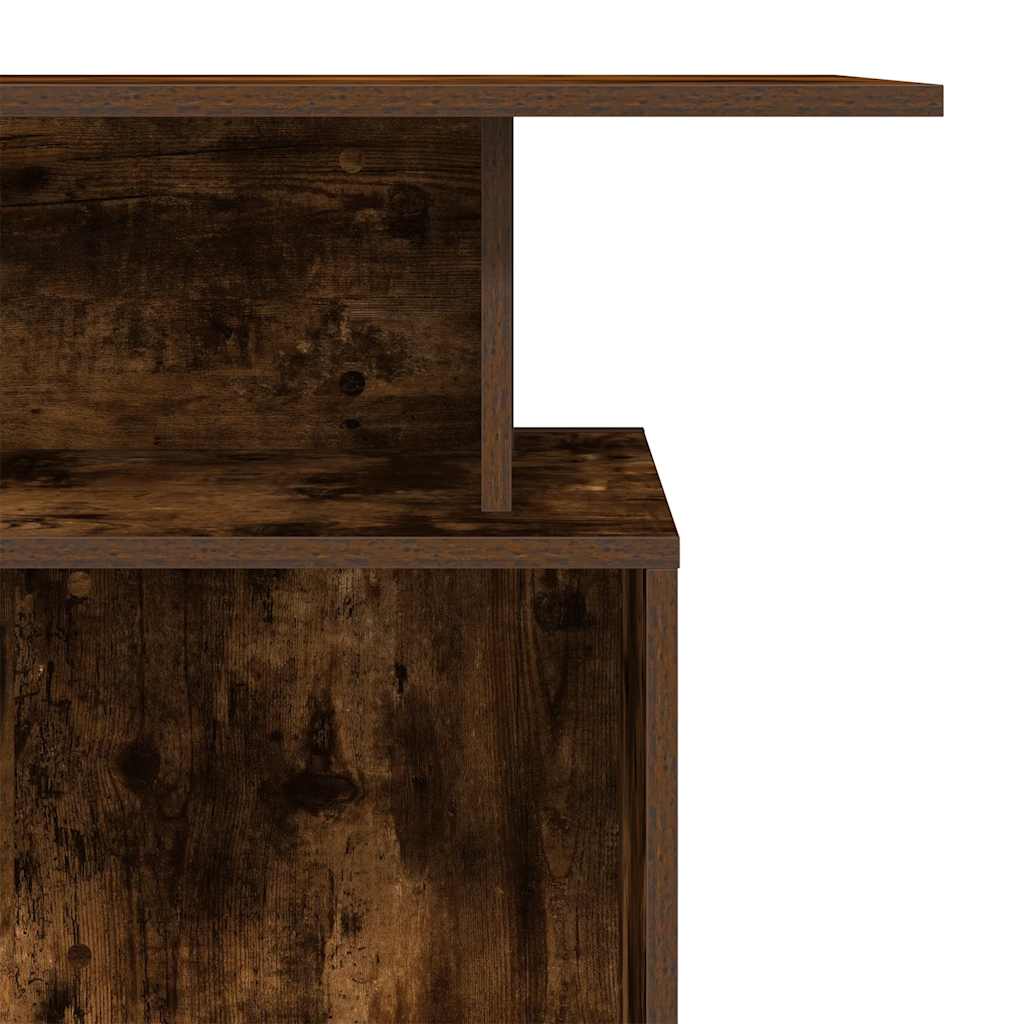 Bureau de réception chêne fumé 100x40x104 cm bois d'ingénierie - XIOS