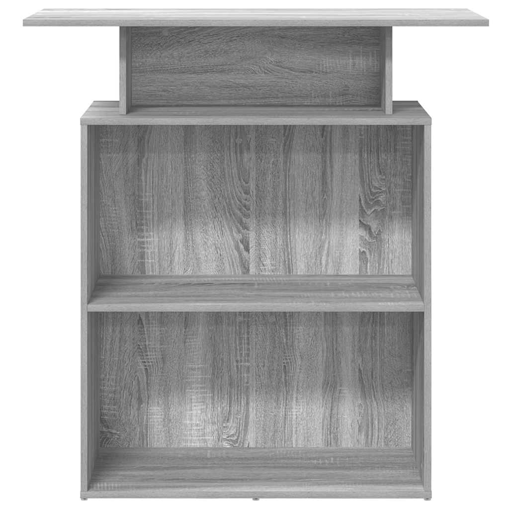 Bureau de réception sonoma gris 100x40x104 cm bois ingénierie - XIOS