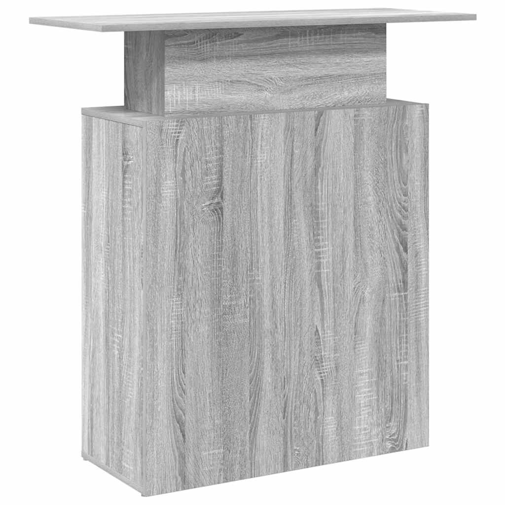 Bureau de réception sonoma gris 100x40x104 cm bois ingénierie - XIOS