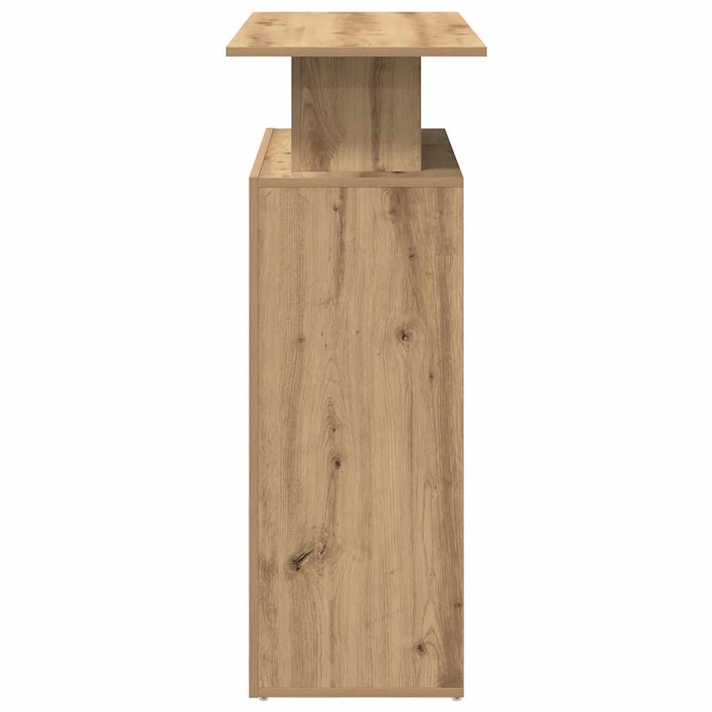 Bureau réception chêne artisanal 100x40x104 cm bois ingénierie - XIOS